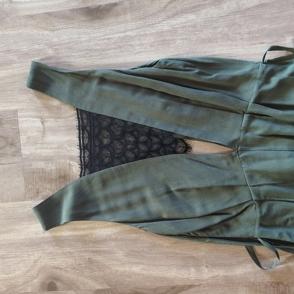 Sandro plunge neck midi dress - Picture 4 of 15